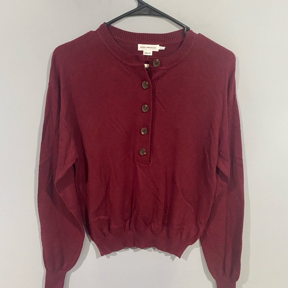 Good American Red Pullover Sweater